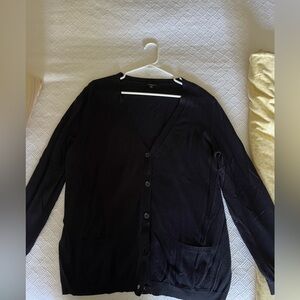 A Talbots midnight blue cardigan